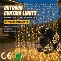 Guirlandes lumineuses LED extérieures personnalisées 1000 LED, câble en caoutchouc IP65, 3x3m, pour mariage, événement, toile de fond, jardin, fête, décoration de vacances