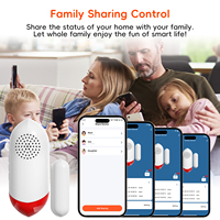 Tuya WiFi alarme de porte intelligente congélateur réfrigérateur porte et fenêtre sirène lumière APP alerte notification téléphonique 0-120dB alarme IOT programmée
