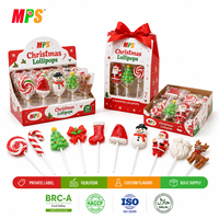 Logo personnalisé Cadeau des Fêtes Vente en gros d'usine de Noël Bonbons durs à saveur fruitée Coiffure Lollipop