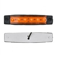 Feux de position latéraux rectangulaires fins à 6 LED Vert Blanc Rouge Ambre Bleu 12V 24V pour Camion Remorque Bus Fourgonnette Camionnette Étanche