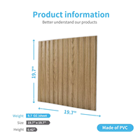 Harga grosir pabrik Strip dekoratif Interior kustom Panel dinding PVC alternatif pelapis plastik