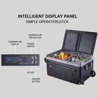 Nevera con Ruedas, Congelador, Temperatura Dual y Control Dual, para Picnic y Camping, Dc 12V/24V AC100-240V 65W
