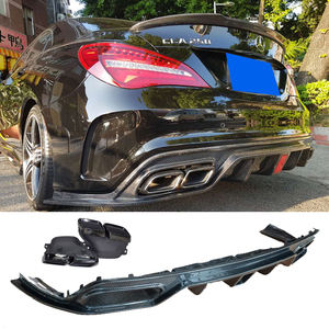 Tubo de escape de fibra de carbono para mercedes-benz, tubo de escape de acero inoxidable estilo AMG W117 CLA W222, W205 W213 - Product Image 5