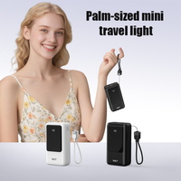 WST vente en gros produit vente 20000mAh câble intégré détachable PD22.5W charge rapide affichage LED lanière détachable banques d'alimentation