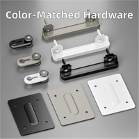 Rail de rideau double robuste en aluminium monobloc, fixation au plafond avec glissières pour maison, hôtel, bureau