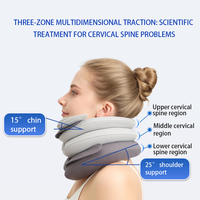 Dispositif de traction cervicale Tech Love, gonflable, avec airbag à trois couches, soutien cervical réglable, à commande par un seul bouton