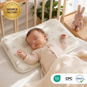 Almohada de Seda de Hielo Refrescante, Antibacteriana, Certificada OEKO-TEX, CPC, REACH, Transpirable, Sin Fluorescencia, Soporte para el Cuello de Bebés y Niños Pequeños - Product Image 1