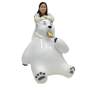 工厂定制北极熊雕塑动物雕像动物园水族馆装饰出售