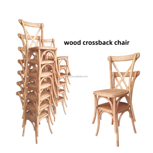 Kursi Crossback Kayu Asli Berkualitas Tinggi untuk Sewa, Kursi Pernikahan Restoran, Kursi Outdoor Cross Back - Product Image 2