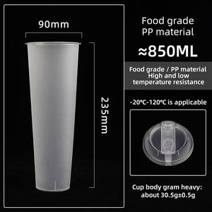 Disposable 500ml PP Plastic <b>Cups</b> With Different Types of Lids Can Be Customized for Restaurant Takeout <b>Cold</b> and Hot Drinks - Product Image 3
