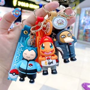 New Third Generation Cartoon <strong>Pokemoned</strong> <strong>Hoodie</strong> Pikachu Pendant Squirtle Car Keychain - Product Image 2