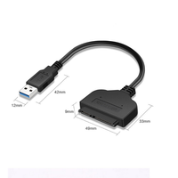 Adattatore per Disco Rigido Esterno da 2.5 Pollici, 7+15 Pin 22 Pin, Cavo Dati USB 3.0 a SATA per HDD e SSD