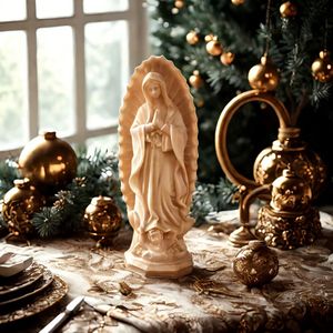 เทียนหอมรูปปั้นพระแม่มารีแบบซิลิโคนแม่พิมพ์ปูนปลาสเตอร์สบู่เทียนเครื่องมือเค้กแม่พิมพ์ตกแต่งบ้าน - Product Image 3