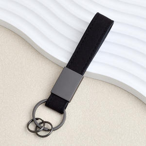 Porte-clés en cuir et métal gravé au laser avec logo personnalisé, cadeau d'affaires haut de gamme, porte-clés en alliage de zinc pour BMW M <span class=keywords><strong>Audi</strong></span> RS Benz AMG - Product Image 5