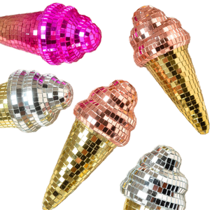 Handmade Inlaid Glass Disco Ball Colorful Ice Cream Ornaments Home <b>Decoration</b> Birthday Party Christmas New Arrival Hot Selling - Product Image 1