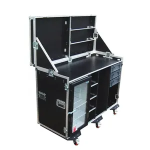 Op Maat Gemaakte Mobiele Maximale Hospitality Aluminium Tool Flight Case Keuken Koelkast Case Met Gootsteen En Spullen