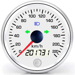 มาตรวัดความเร็วแบบตั้งโปรแกรมได้ 12V 24V สำหรับ<span class=keywords><strong>รถ</strong></span>ยนต์ <span class=keywords><strong>รถ</strong></span><span class=keywords><strong>บรรทุก</strong></span> <span class=keywords><strong>รถ</strong></span>แทรกเตอร์ เรือ ยอชท์  ขนาด 85 มม. กันน้ำ  ความเร็วสูงสุด 220 กม./ชม. พร้อมไฟเลี้ยวและไฟสูง - Product Image 3