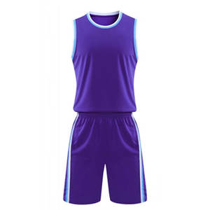 ชุดยูนิฟอร์มบาสเก็ตบอลแบบสั่งทำได้สำหรับทุกเพศ คุณภาพสูง ผลิตจากโพลีเอสเตอร์ 100% แห้งเร็ว ระบายอากาศได้ดี ดีไซน์แบบไม่มีแขนเสื้อ สำหรับทีม - Product Image 1