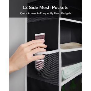 Over The Door Organizer 18 Pockets <b>Black</b> Non Woven Fabric Storage For Bedroom Bathroom Baby Products <b>Hook</b> Type - Product Image 4