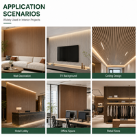 Panneau mural WPC imperméable, design 3D en forme de vague - Revêtement mural intérieur en composite bois-plastique PVC pour la décoration de la maison
