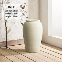 Vase en céramique P341 grand modèle, style nordique, pour salon, arrangement floral, fleurs séchées, blanc, table, design écologique personnalisé