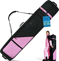 Sac de voyage rembourré RIDE WIND pour ski et snowboard, longueur réglable dynamique, en polyester/nylon/EVA, convient aux équipements de 150 à 180 cm, sécurisé