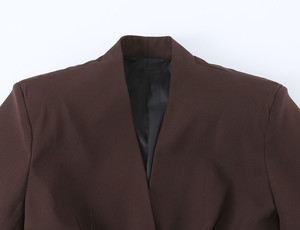 SHENZHU レディース服 2026年夏新作 おしゃれで上品な万能シングルブレストフリル長袖ブレザー - Product Image 2