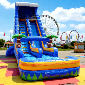 Château gonflable sur <span class=keywords><strong>le</strong></span> thème de l'arc-en-ciel pastel avec piscine, toboggan aquatique en PVC pour enfants, idéal pour les fêtes d'anniversaire à la <span class=keywords><strong>plage</strong></span>, matériel de <span class=keywords><strong>location</strong></span> - Product Image 4