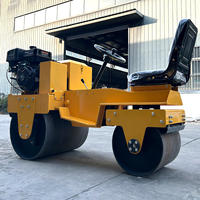 Matériel de construction : Mini-compacteur routier diesel 3, 4, 5, 6, 8 tonnes, rouleau compresseur autoporté pour asphalte avec pneus en caoutchouc
