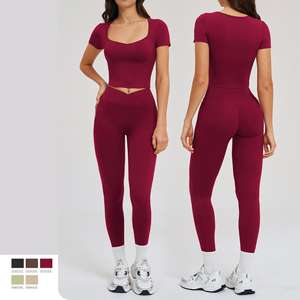 Nouvel ensemble de yoga et de sport athleisure 2026, multicolore, élastique, effet ventre plat, style chinois tendance et abordable - Product Image 1