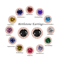 Bijoux fins haut de gamme, boucles d'oreilles en argent 925 avec rubis, saphir, émeraude et zircon naturels, collection de pierres de naissance de luxe
