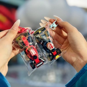 Sac de rangement transparent en PVC fait main pour pendentifs <span class=keywords><strong>Lego</strong></span> F1, boîte mystère à cordon, sac de séchage au soleil pour voitures de course, porte-clés en caoutchouc - Product Image 3