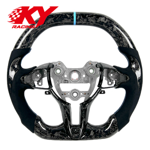 Volante Deportivo Personalizado de Fibra de Carbono Forjado con Parte Superior Plana para Hyundai Elantra N I30N I20N Sonata 2018-2026 - Product Image 1