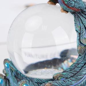 Redeco New Thanh Lịch Con Công Nhựa Quả Cầu Tuyết Với Âm Nhạc Ánh Sáng Nghệ Thuật Pha Lê Bóng Trang Trí Nội Thất Cho Món Quà Trang Trí Nội Thất - Product Image 5