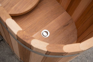 ساونا خشبية الرجال في الهواء الطلق الباردة يغرق بركة و مبرد حوض مجموعة الجليد برميل حمام دلو للثلج حوض - Product Image 5