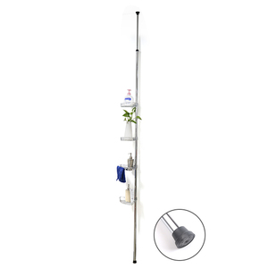 <span class=keywords><strong>New</strong></span> Hotel Hiện Đại Wall Mount Telescopic Căng Thẳng Cực Phòng Tắm Góc Kệ Vòi Hoa Sen Caddy Phòng Tắm Giá - Product Image 6