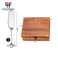 Coffret en bois de luxe personnalisé, ensemble de verres à champagne avec 2 flûtes en cristal et accessoires pour le vin, coffret cadeau pour célébration de mariage