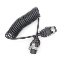 Câble spiralé électrique personnalisé 7 broches ABS EBS 12v 24v TPU Suzi câble enroulé pour remorque camion système d'éclairage de freinage