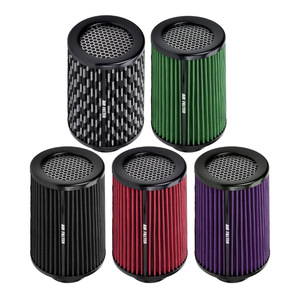 Filtro de aire de 76 mm, filtro de admisión tipo hongo para mejora del rendimiento del coche, en morado, verde, rojo, negro y azul. - Product Image 1