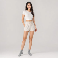 Chaussettes courtes en fibre de bambou naturelle écologiques pour hommes et femmes, douces, respirantes, avec logo personnalisé