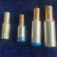 Connecteur de tube de transition Cu-Al JPAC, soudé par friction, pour câble électrique, avec certification ISO CE