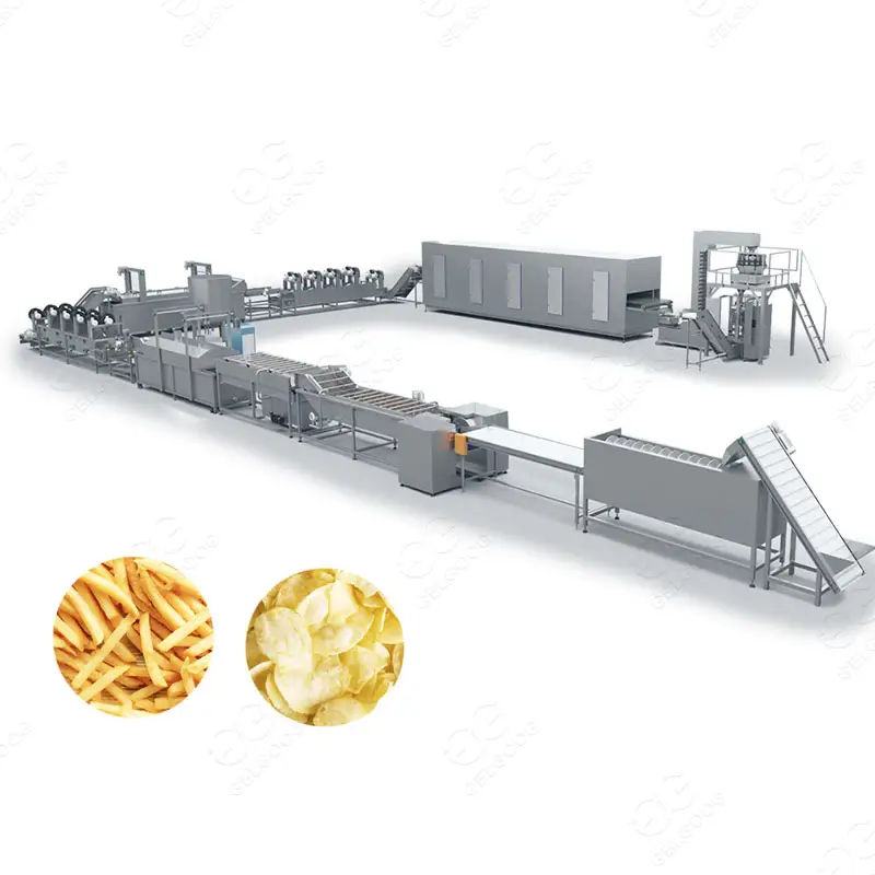 Fabriek Prijs Automatische Zoete Aardappel Vinger Chips Machine Bevroren Frieten Productielijn Chips Making Apparatuur