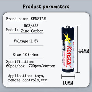 1.5V <span class=keywords><strong>AAA</strong></span> Kích thước kẽm Carbon R03 UM4 Pin Heavy Duty pin cho các thiết bị gia dụng đồ chơi điều khiển từ xa công cụ điện - Product Image 3
