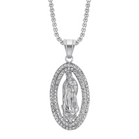 Pendentif spirale en acier inoxydable plaqué or 18 carats avec zircon incrusté, motif floral, style hip-hop, unisexe, pour fêtes, vente en gros