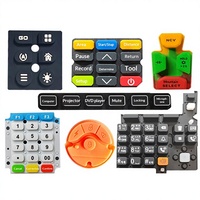 Manufacturer Supplies Silicone Keycaps-Translucent Conductive Oil-Sprayed Printed Laser-Engraved-Black Orange Red