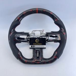 Volante de Fibra de Carbono Forjado con Detalles Rojos para <span class=keywords><strong>Ford</strong></span> Mustang <span class=keywords><strong>Ford</strong></span> <span class=keywords><strong>SHELBY</strong></span> 2018-2023, Piezas Personalizadas para el Interior del Automóvil - Product Image 1