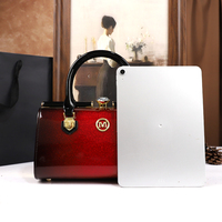 Tas Selempang Wanita Portabel Model Baru 2025, Gaya Retro, Bahan PU, Hiasan Berlian Imitasi, Kapasitas 2-2.9L