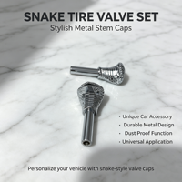 Nouvel accessoire automobile : Capuchon de valve en forme de tête de serpent, universel, facile à installer