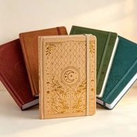Carnet de notes de luxe à couverture rigide en feuille d'or A5, journal en cuir PU, papeterie mystique Lune Soleil Florale, agenda cadeau, fournitures de bureau et scolaires