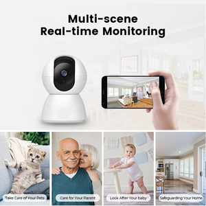 Home Security 2-Wege-Audio WiFi Baby Hund Haustier Monitor Kamera Panorama P2P Remote View ICSee Wireless Audio Video Baby Phone